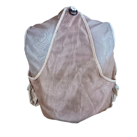 Men's Small Vintage Columbia Fly Fishing Vest Beige Mesh Nylon USA - Picture 4 of 6